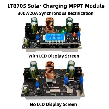 LT8705 300W 20A szinkron egyenirányítás Automatikus lépés fel Step Down modul Napelemes CC-CV MPPT töltés LCD kijelzővel