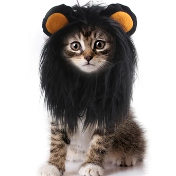 Karácsonyi kisállat kalap oroszlán forma kutyához macska öltöztetős kellékek kisállat kiegészítő