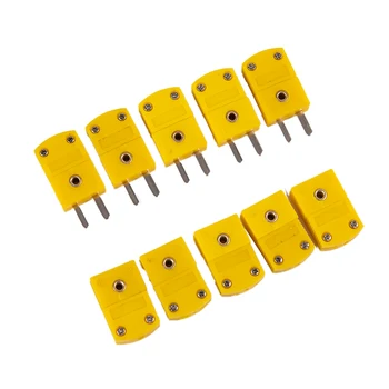 Új sárga K típus Férfi/anya Mini csatlakozó A dugó biztonsága minden hőmérséklet-szabályozónkhoz illik Hőmérséklet érzékelő 5DB