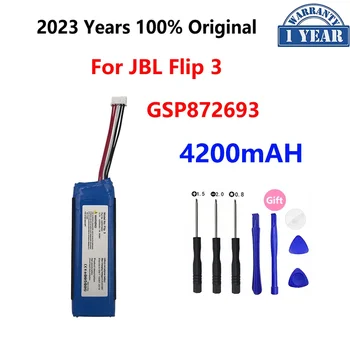 100% eredeti 4200mAh csere 3.7V akkumulátor a JBL Flip 3 Flip3 csomag hangszóróhoz GSP872693 Bateria akkumulátorokhoz