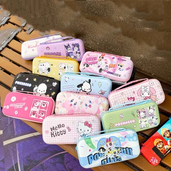 Sanrios kiegészítők Anime Kuromi Hello Kitty Melody Pochacco tárolótáska Nintendo Switch konzolhoz Aranyos hordozható védőtok tok