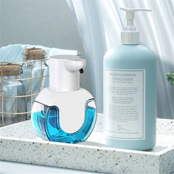 Automatikus érzékelő szappanadagoló falra szerelhető intelligens infravörös érzékelő habadagoló Fürdőszoba érintés nélküli kézi mosógép 420ML