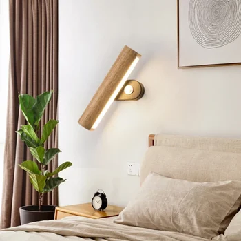 LED fa fali lámpák forgatható állítható Nordic nappali Sconce fali lámpa hálószoba éjjeli folyosó világítás 6pa