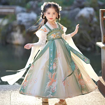 Ősi kínai jelmez Gyermek gyerek tündér ruha cosplay Hanfu néptánc előadás ruházat Kínai hagyományos ruha lányoknak