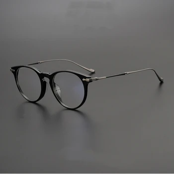Férfi olvasószemüveg RLT5889 Japán márka Square Titanium férfi női felkapott optikai szemüveg Oculos De Grau Feminino