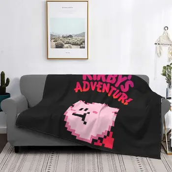 Kirbys Adventure Nes videojáték takarólap flanel kiváló minőségű takaró takaró mosógépben mosható