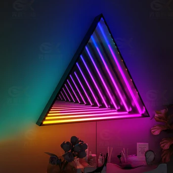Többrétegű tükör Abyss Light E-Sport horgony Színes LED fali lámpa Nappali és éjjeli bár KTV Instafamous háttér