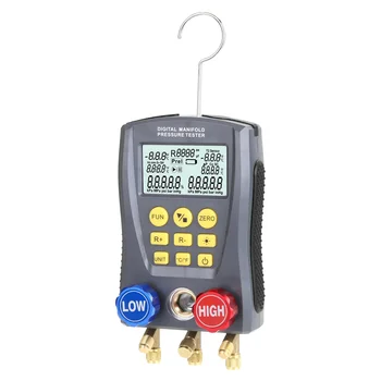  nyomásmérő hűtés Digitális vákuum nyomáselosztó tesztelő mérő HVAC hőmérsékletmérő mérőműszer