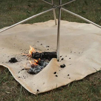 Camping grillező pad tűzálló szövet tűzrakóhely szőnyeg piknik BBQ pad magas hőmérsékletű forrázás elleni égésgátló égésgátló szőnyeg tűztakaró