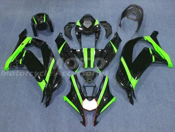 4Ajándékok Új ABS motorkerékpár burkolatkészlet a Kawasaki ZX-10R készülékhez 2016 2017 2018 2019 ZX10R 16 17 18 19 Karosszéria szett zöld fekete