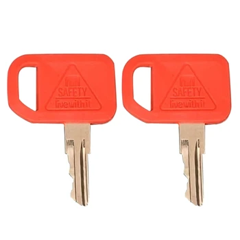 2 darabos/készlet Rakodó kotrógépek Kulcsok Nehéz berendezések Gyújtási kulcsok Műanyag és fém kulcsok Tartós AT195302 AR51481