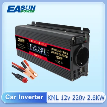 EASUN Inverter 12V 220V 1500W 2000W 2600W Power Inverter 2 USB portos autós transzformátor átalakító LCD kijelző Dropshipping inverter