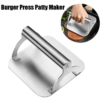 Smash Burger Press Burgerprés Patty Maker rozsdamentes acél tapadásmentes professzionális hőálló hamburger Smasher rács