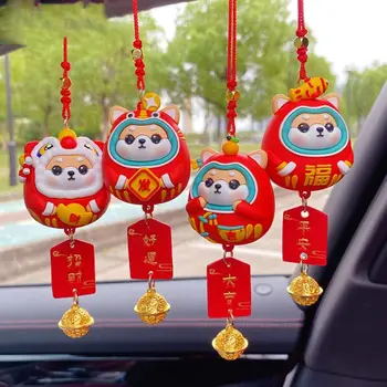 baba charm gyönyörű ajándék Sok szerencsét autós kulcs kiegészítők rajzfilm kutya kulcstartó iskolatáska medál kínai stílusú kulcstartó