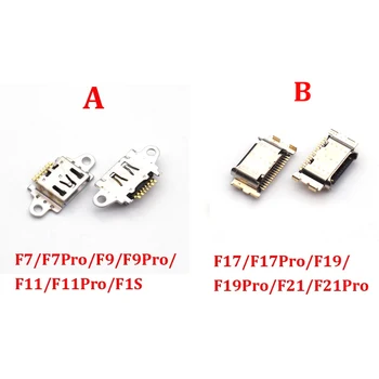 10-50Pcs USB töltő dokkoló aljzat OPPO F7 F7Pro F9 F9Pro F11 F11Pro F1S F17 F17Pro F19 F19Pro F21 Pro töltő csatlakozó port