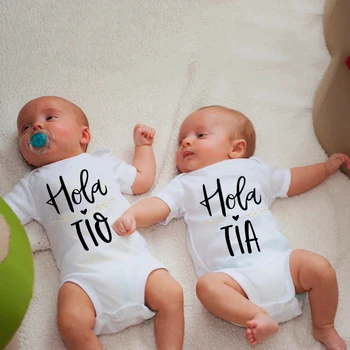 0-24 Mhola Tio Tia Design Twins Újszülött Baby Boys Girls Romper Aranyos rövid ujjú jumpsuit Csecsemő ruhák Kisgyermek felszerelés Dropship
