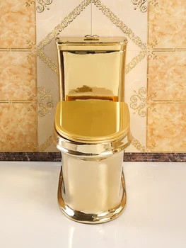 Személyre szabott luxus Gold Flush WC Creative Color WC Dezodor kerámia néma WC szifon szuper örvénylő stílusú