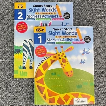 2 Könyvek Evan Moor Smart Start Látvány Szavak Angol megvilágosodás Tankönyv Munkafüzet Gyakorlat Korai oktatás Teljes szín 3-7 éves