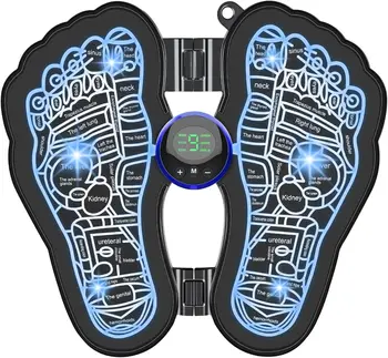 EMS lábmasszírozó USB újratölthető összecsukható hordozható lábmasszírozók Pad enyhíti a fájdalmat javítja a vérkeringést Izomstimulátor