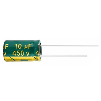 10db / tétel 10UF nagyfrekvenciás alacsony impedancia 450v 10UF alumínium elektrolit kondenzátor mérete 10 * 17 mm 20%