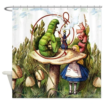 Alice találkozik a zuhanyfüggöny fürdőszobai dekorációjával