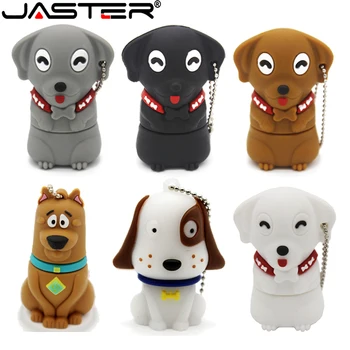 JASTER Aranyos kutya USB flash meghajtók 64GB rajzfilm toll meghajtó 32GB kreatív ajándékok gyerekeknek Memory Stick 16GB szabad kulcstartó U lemez
