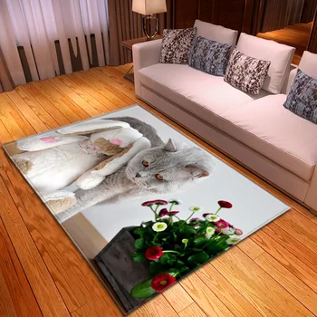Rajzfilm állat 3D nyomtatás Szőnyegek nappaliba Hálószoba dekoráció szőnyeg Gyermek csúszószőnyegek Puha flanel Gyerekszoba Játszótér Szőnyegek