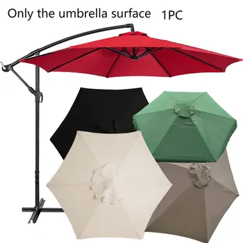 Poliészter napernyő napernyő kendő kültéri udvari esernyő felületcsere szövet Esőálló fényvédő kendő 6/8 bordák