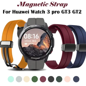 Mágneses csat szilikon szíj Huawei Watch 3 pro GT3 GT2 42mm 46mm Mi Watch S1 Pro / Watch színes 2 20mm 22mm öv karkötőhöz