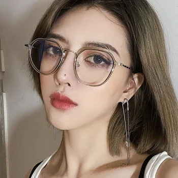 Sokszögű kékfény-védő szemüveg Sokszögű keret Férfiak és nők koreai változata Univerzális személyiségtervezés Új diákok