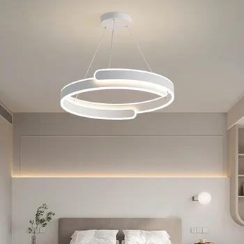 Master hálószoba függőlámpa minimalista modern kreatív éttermi lámpa minimalista stílusú fehér hálószobai lámpa