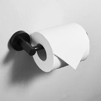 SUS 304 Fürdőszoba Fekete papírtartó Vintage fekete törölközőtartó WC papírtartó Fedél nélküli tekercstartó