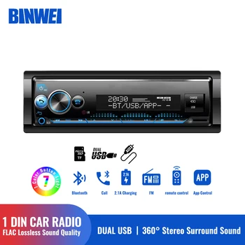 BINWEI autós multimédia lejátszó 1 Din autórádió Bluetooth 12V Fm autórádió Audio Receiver MP3 lejátszó AUX bemenet SD/TF/USB