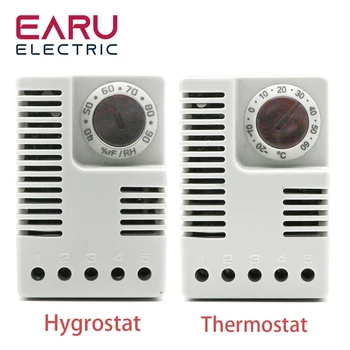 Páratartalom / hőmérséklet szabályozó Higrosztát termosztát szekrény termosztát kapcsoló állítható DIN sín LED kijelző