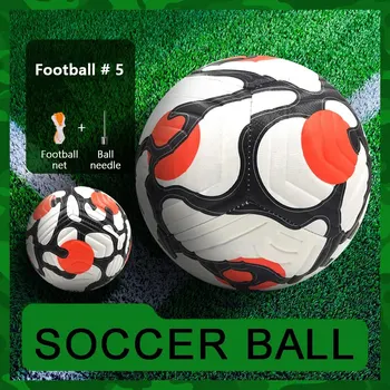 Focilabda PU Anyag mérete 5 Méret 4 Géppel varrott labdák Cél Kültéri Futball Edzőmérkőzés Liga Gyermek Férfi Futbol 1PC