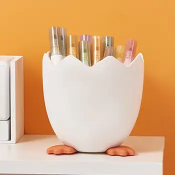Kreatív tojáshéj műanyag tolltartó állvány Irodai íróasztal rendszerező Ceruza edény Írószer tároló doboz Egyedi kozmetikai tároló doboz