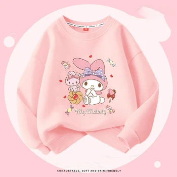 Sanrio My Melody Cinnamoroll Kawaii Anime Thin Shirt Clothes Kuromi Cartoon Cute Hoodie Girly Heart Lovely Gifts for Toys