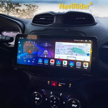 12.3inch autórádió képernyő videó lejátszó 2Din sztereó Jeep Renegade 2016 2020 Android 12 multimédiás Carplay fejegység 128GB