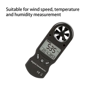 8 az 1-ben digitális szélmérő kézi szélsebességmérő hordozható higrométer