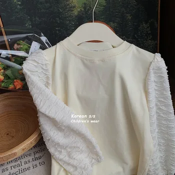 Lány pulóver 2023 ősz Új gyermek koreai stílusú varrás baba ing felső
