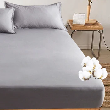 Húzásgátló felvehető lepedő párnahuzat nélkül Családi szállodavédő ágytakaró Meleg légáteresztő 100% pamut matrachuzat Ágynemű Egyszerű