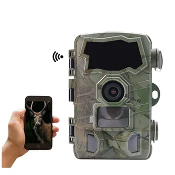 H888WIFI Trail kamerák éjjellátó mozgással aktivált vadászkamerával vezeték nélküli biztonsági kamerarendszer kültéri 4K Wifi