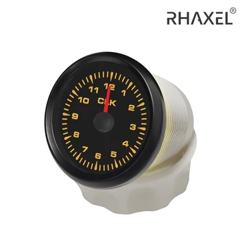 RHAXEL teherautó autójachtok óramérő 12 órás formátum 8 színnel háttérvilágítás 12V 24V 52mm