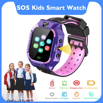 2G Kids SOS Call Smart Watch LBS Tracker Location Sim Card Kid Watch Camera Voice Chat Vízálló okosóra gyerekeknek Ajándékok