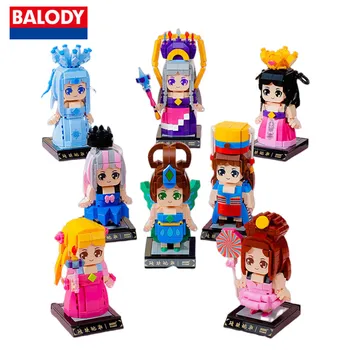 BALODY Ye Luoli építőelemek anime karakterkészlet Kawaii DIY lányok játékok fiúk gyermek születésnapi ajándékok szoba gyűjtemény díszek