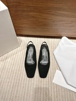 Totem* Luxus márkák Női cipők Valódi bőr Fekete Római hölgy Magas sarkú cipő Cipő Szögletes orrsapka Vékony szivattyúk Női szandálok
