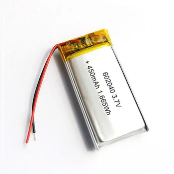 Újratölthető 3.7V 450mAh 602040 lítium-polimer ion akkumulátor töltéséhez kincses erő laptop kamera Power Bank MP3 GPS MP4