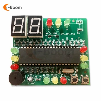 Egyszerű 51 egychipes mikroszámítógépes közlekedési lámpa jelzőlámpa DIY készlet Elektronikus gyártási alkatrészek kellékei
