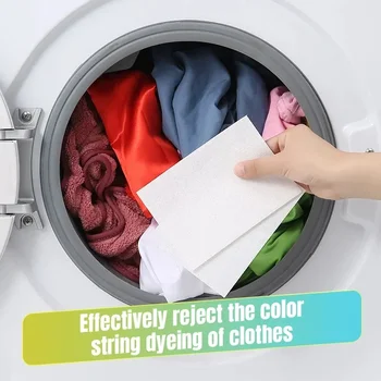 50 / 100db mosógép használata vegyes festésálló színabszorpciós lap festett szövet elleni ruhapapírok színes fogó