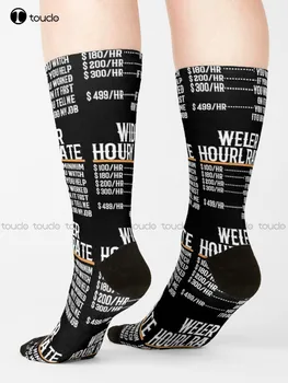 Hegesztő óradíj Zokni Aranyos zokni személyre szabott egyedi Uniszex felnőtt tini ifjúsági zokni 360° digitális nyomtatás hd kiváló minőségű ajándék